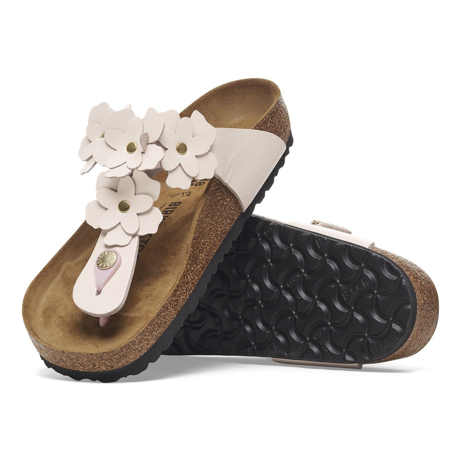 Gizeh Flower | Leather | Light Rose - sandals - Birkenstock