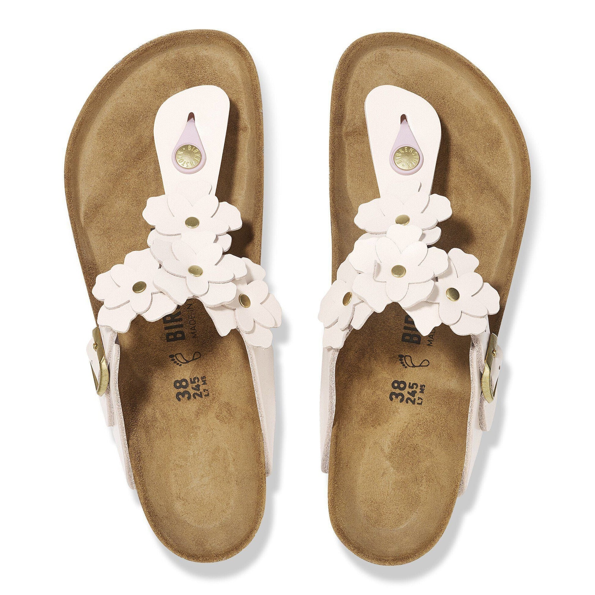 Gizeh Flower | Leather | Light Rose - sandals - Birkenstock