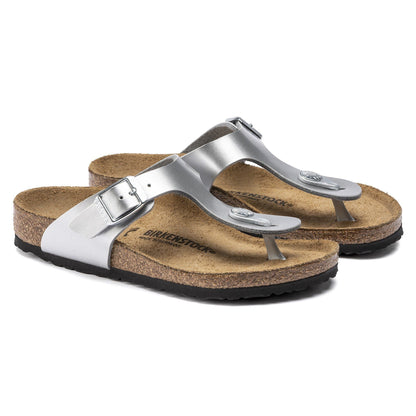 Gizeh | Kids | Birko - Flor | Silver - sandals - Birkenstock