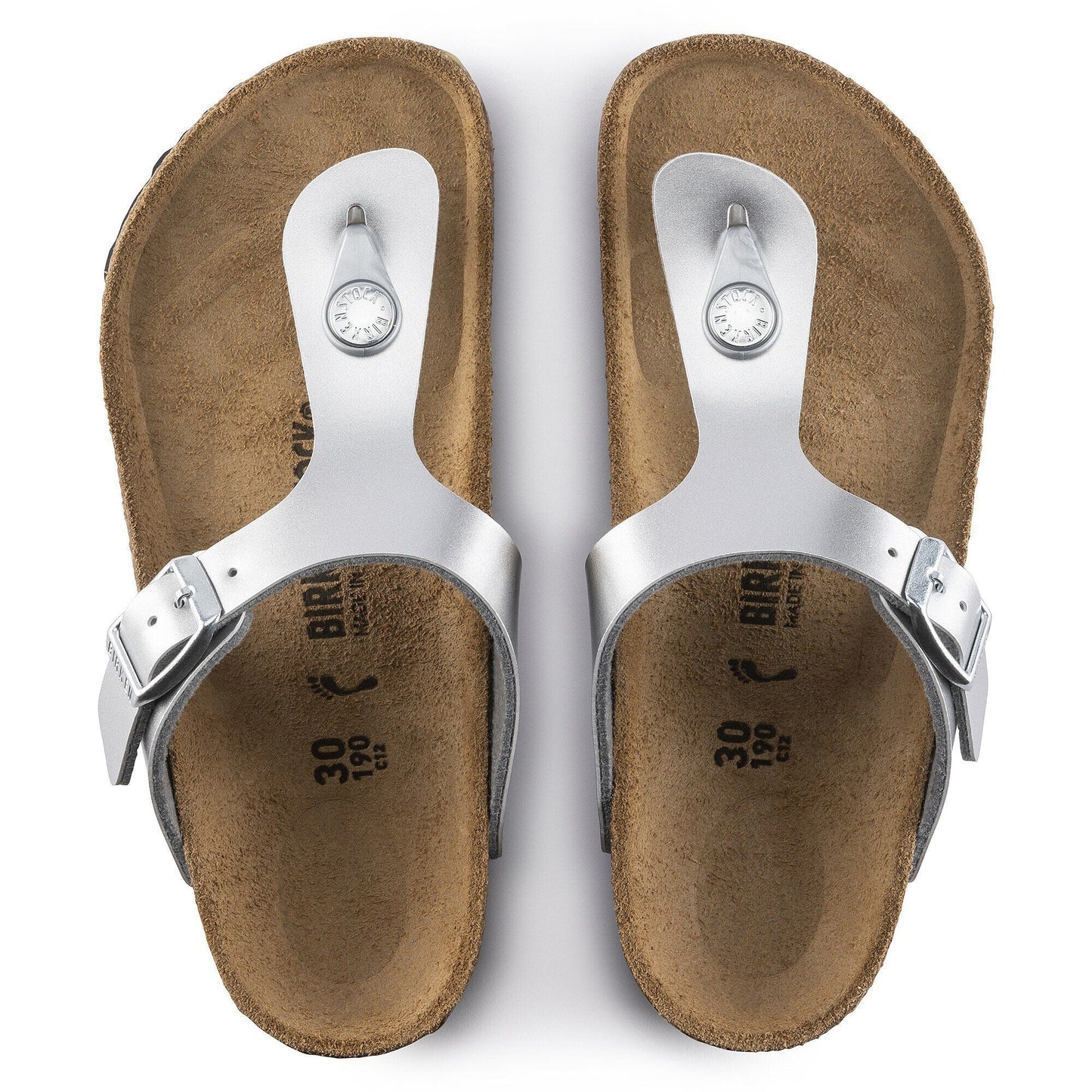 Gizeh | Kids | Birko - Flor | Silver - sandals - Birkenstock