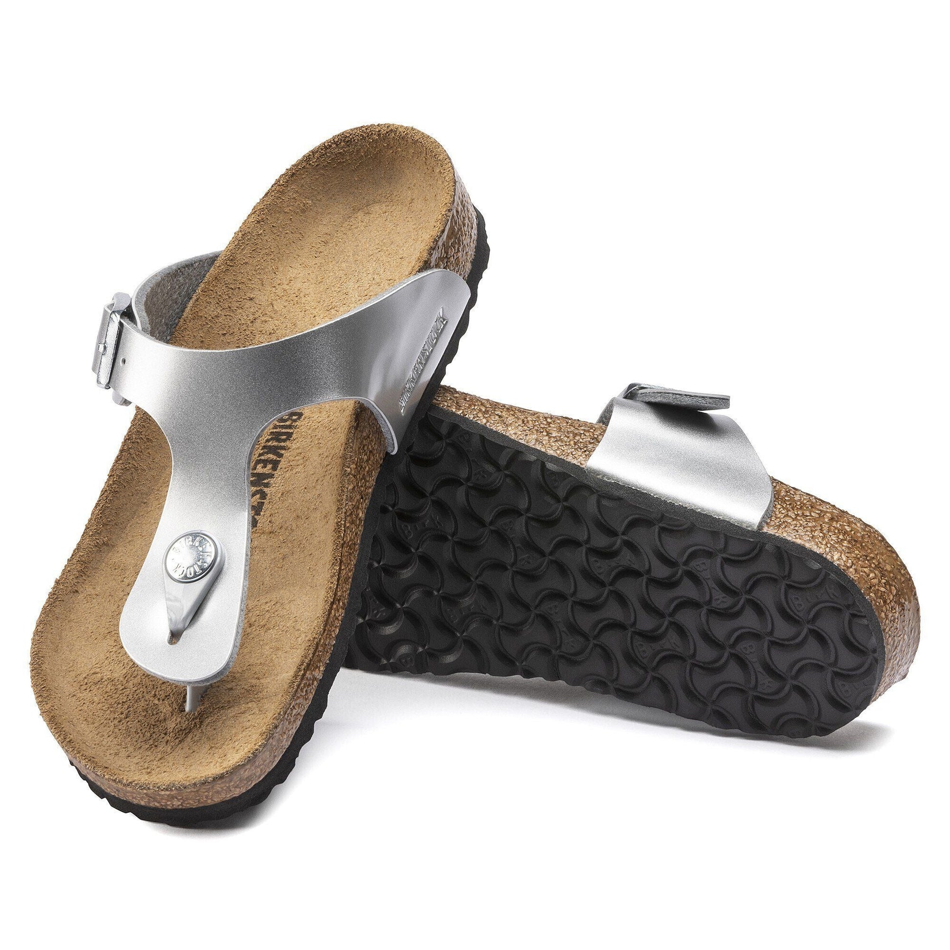 Gizeh | Kids | Birko - Flor | Silver - sandals - Birkenstock