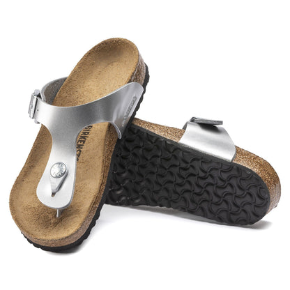 Gizeh | Kids | Birko - Flor | Silver - sandals - Birkenstock