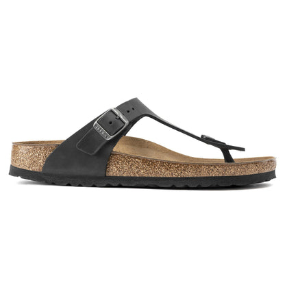 Gizeh | Oiled Leather | Black - sandals - Birkenstock