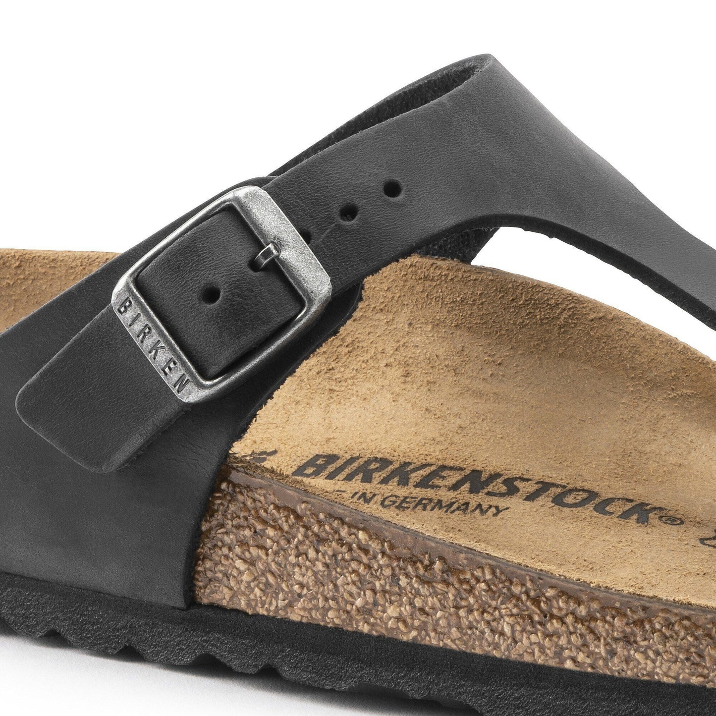 Gizeh | Oiled Leather | Black - sandals - Birkenstock