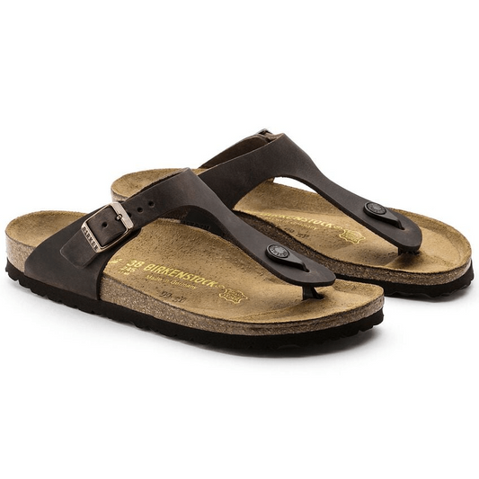 Gizeh | Oiled Leather | Habana Brown - Sandals - Birkenstock