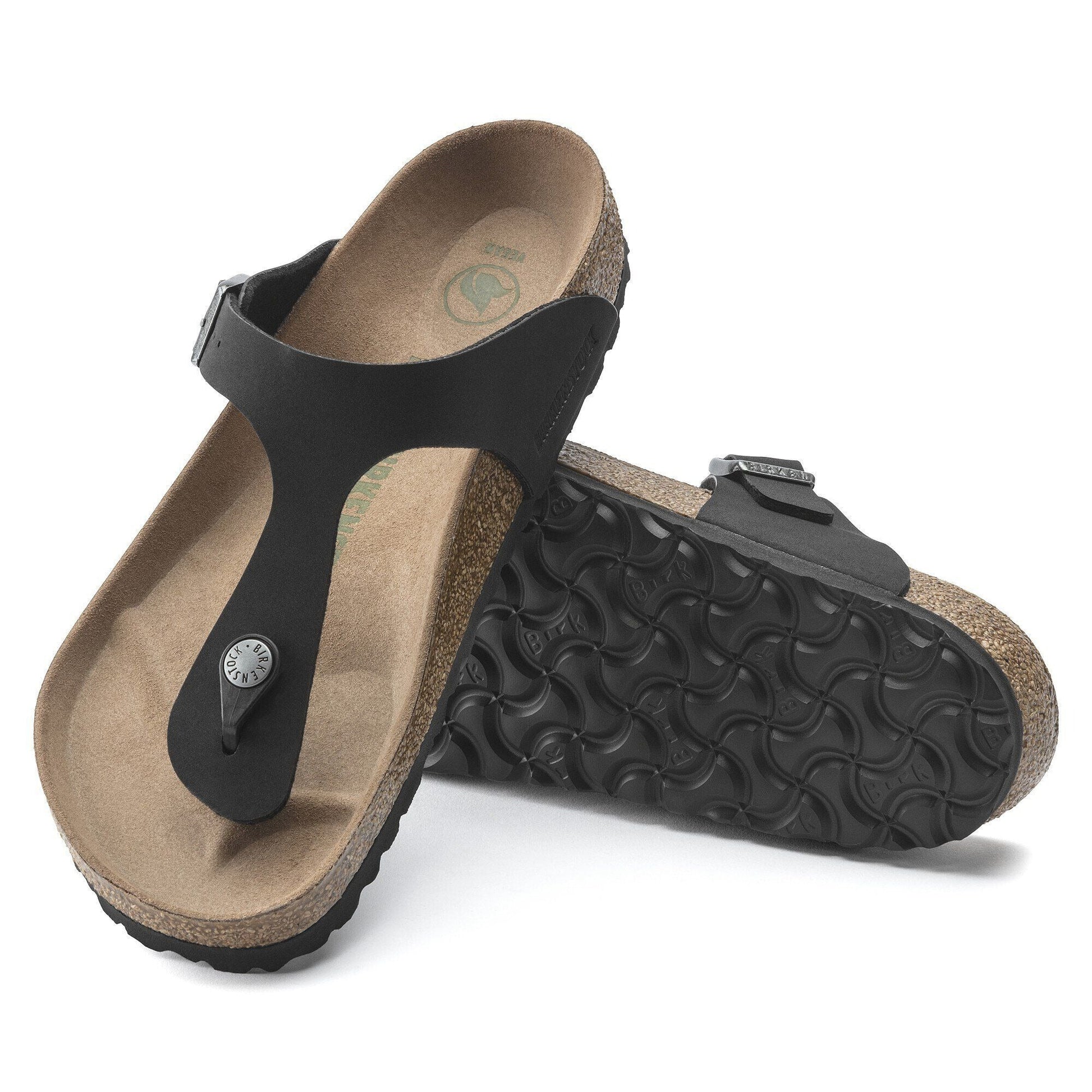 Gizeh | Vegan | Birkibuc | Black - sandals - Birkenstock