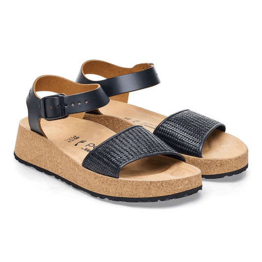 Glenda | Leather/Synthetic | Black - Sandals - Birkenstock