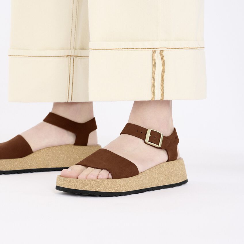 Glenda | Nubuck | Dark Tea - Sandals - Birkenstock