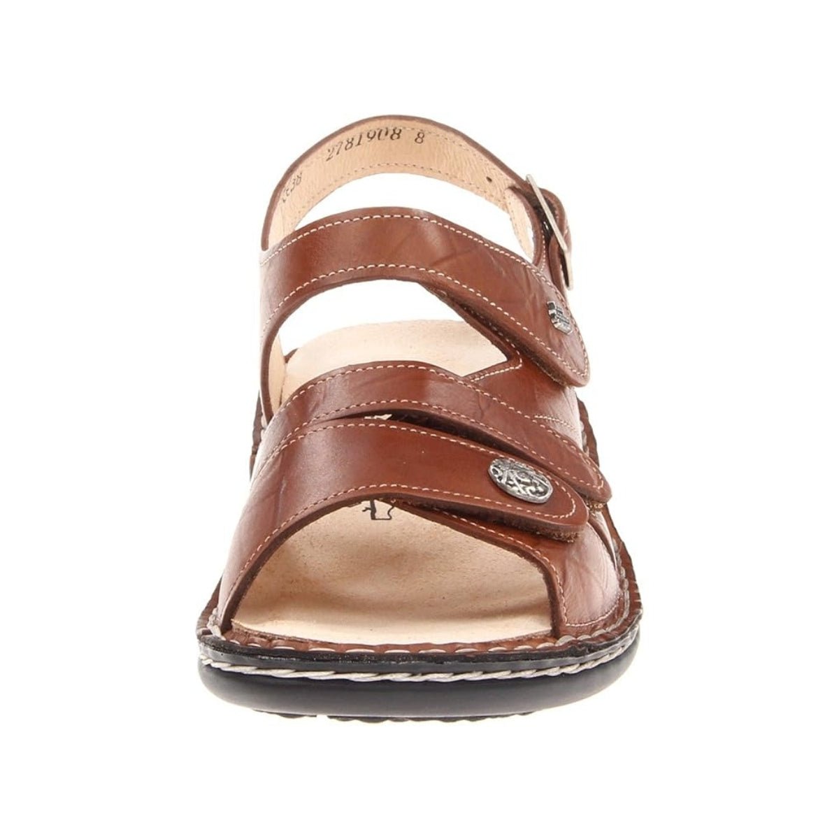 Gomera Soft | Leather| Cognac Plisseelight - sandals - Finn Comfort