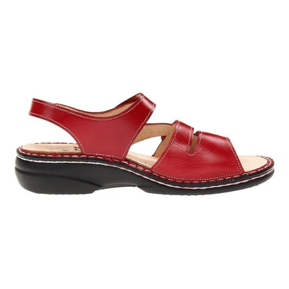 Gomera Soft | Leather| Red Light - sandals - Finn Comfort