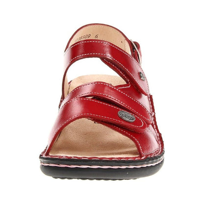 Gomera Soft | Leather| Red Light - sandals - Finn Comfort