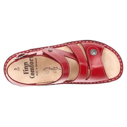 Gomera Soft | Leather| Red Light - sandals - Finn Comfort