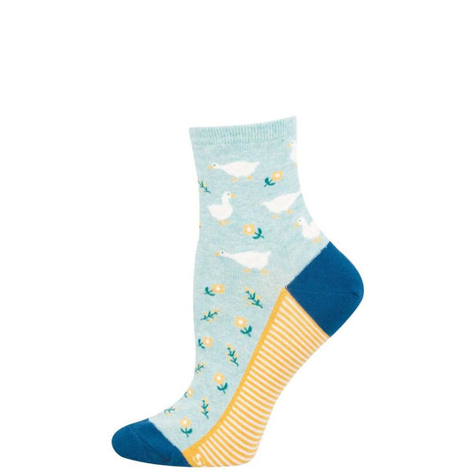 Goose In The Garden | Women | Blue Heather - socks - Socksmith