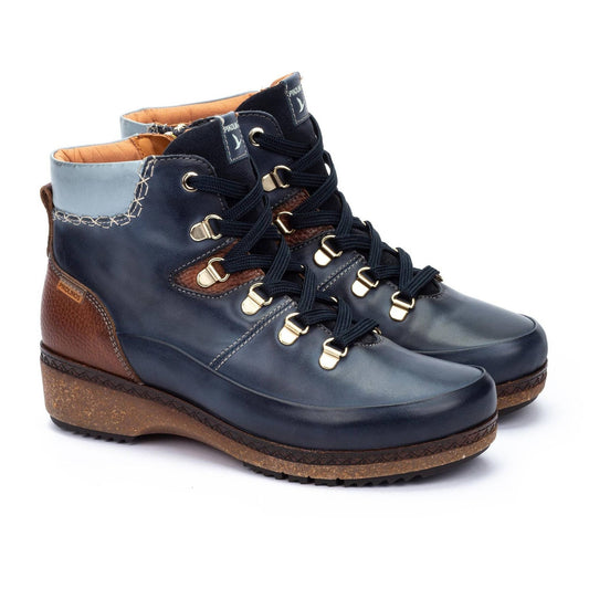 Granada Lace Boot | Leather | Blue - Boot - Pikolinos