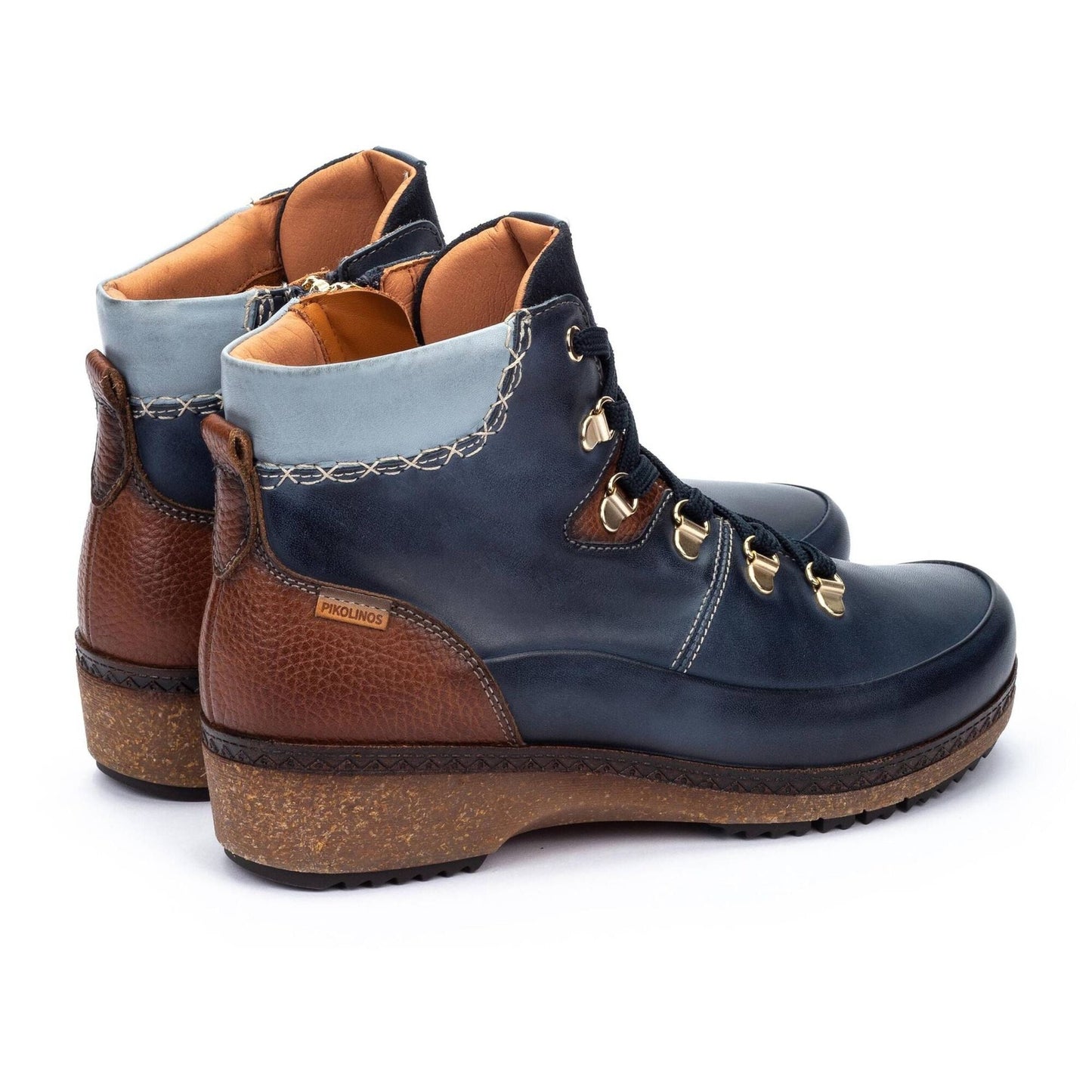 Granada Lace Boot | Leather | Blue - Boot - Pikolinos