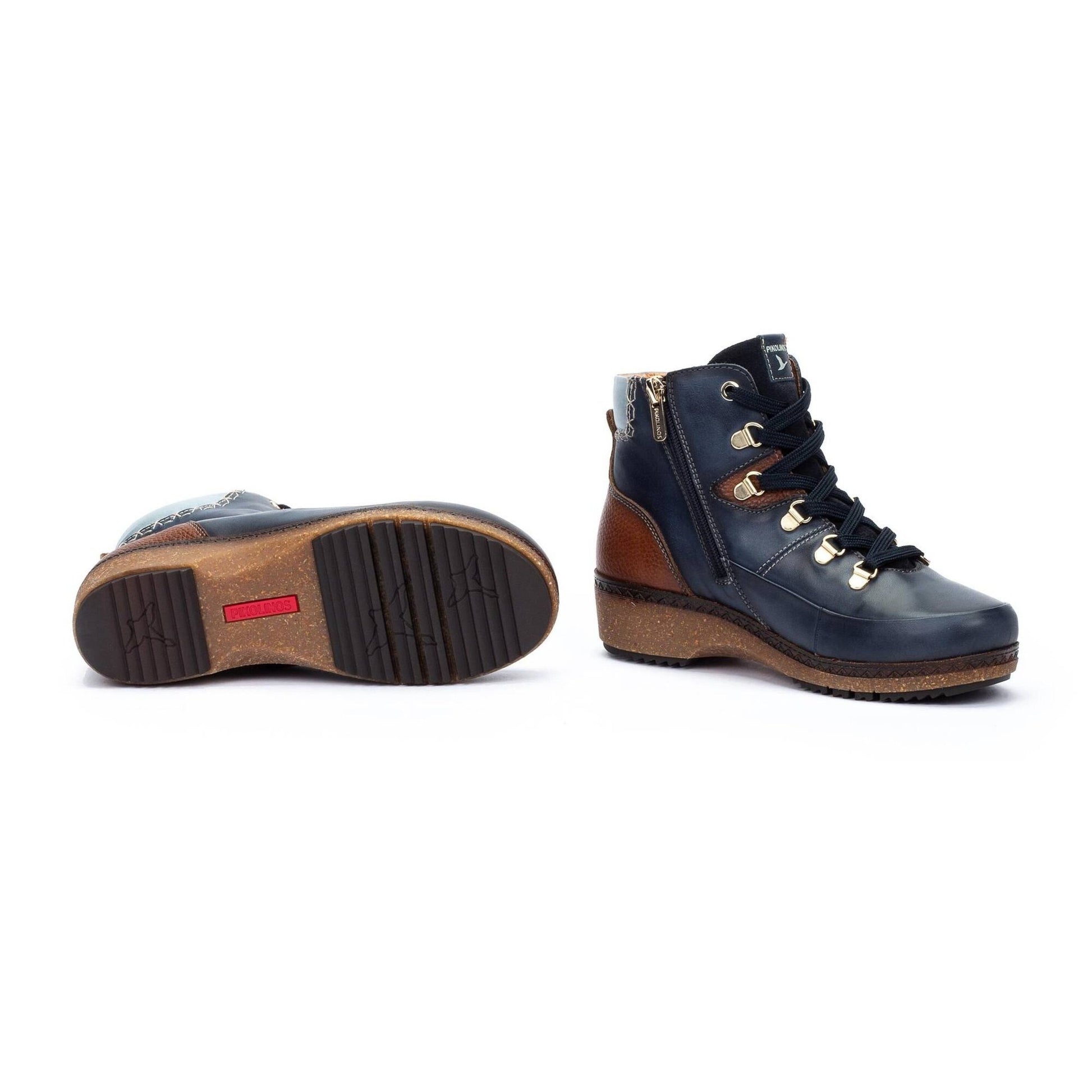 Granada Lace Boot | Leather | Blue - Boot - Pikolinos