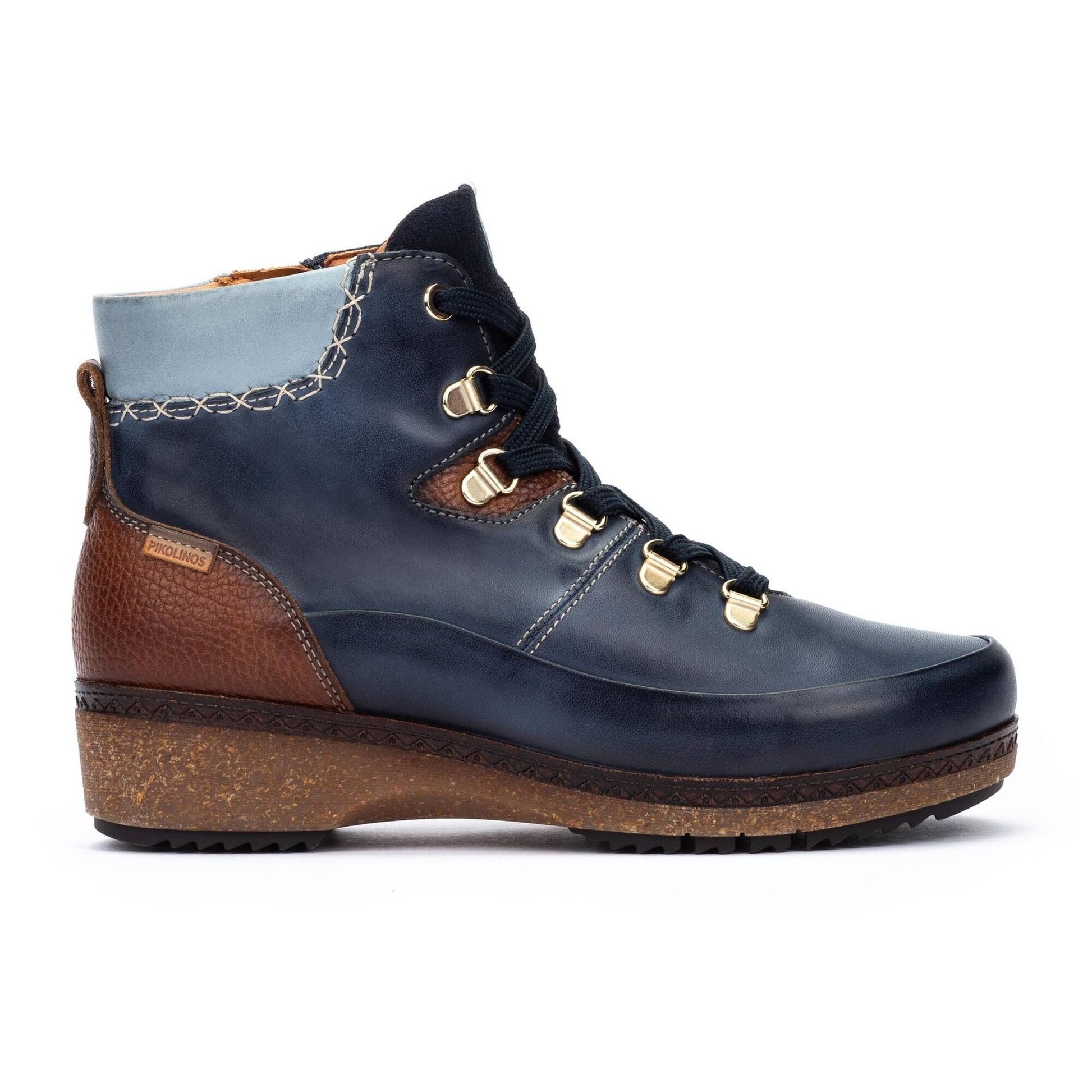 Granada Lace Boot | Leather | Blue - Boot - Pikolinos