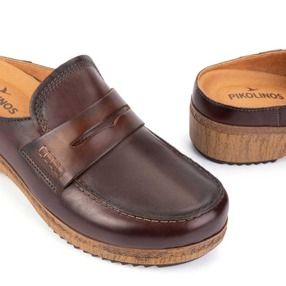 Granada Loafer | Leather | Caoba - clog - Pikolinos