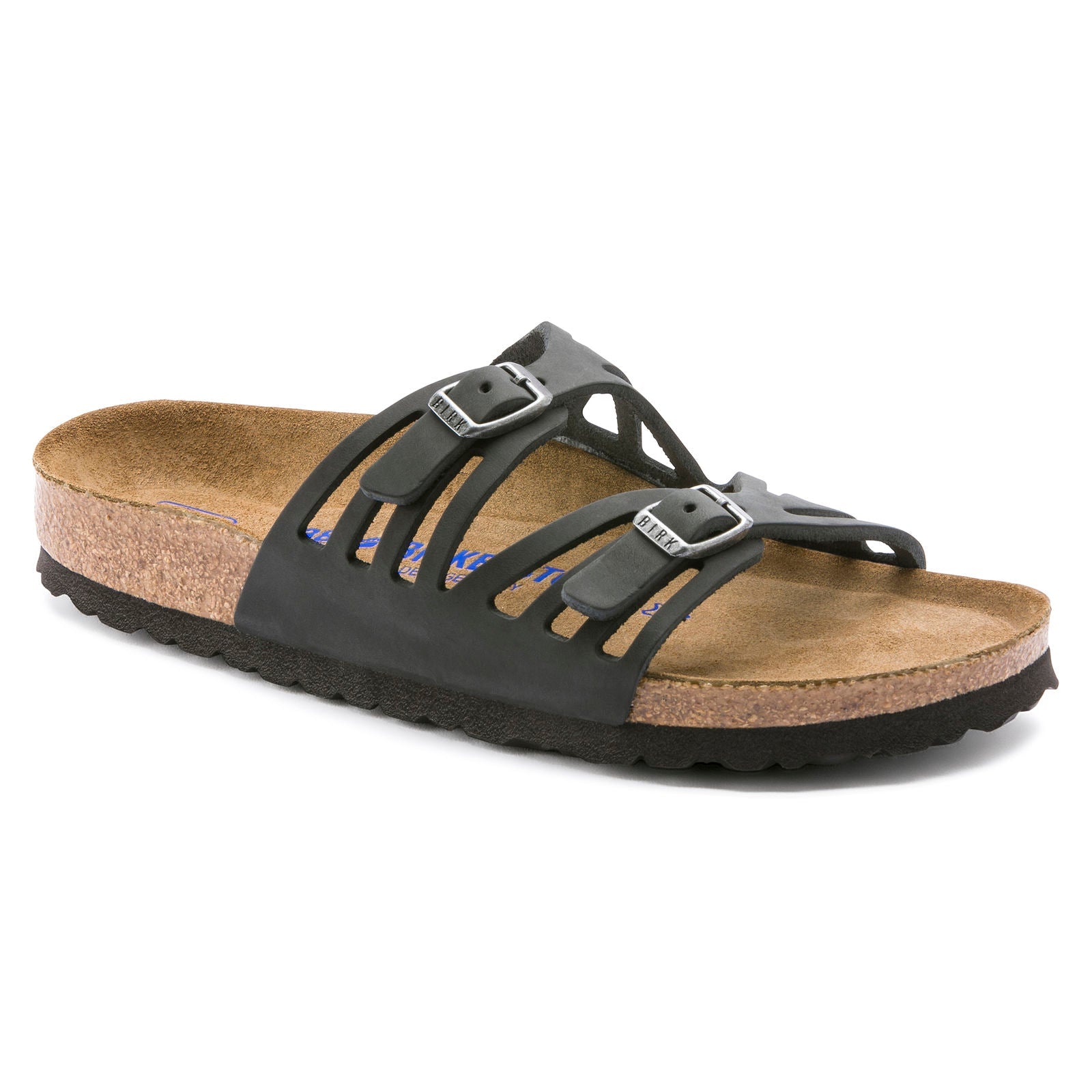 Granada | Soft Footbed | Oiled Leather | Black - sandals - Birkenstock