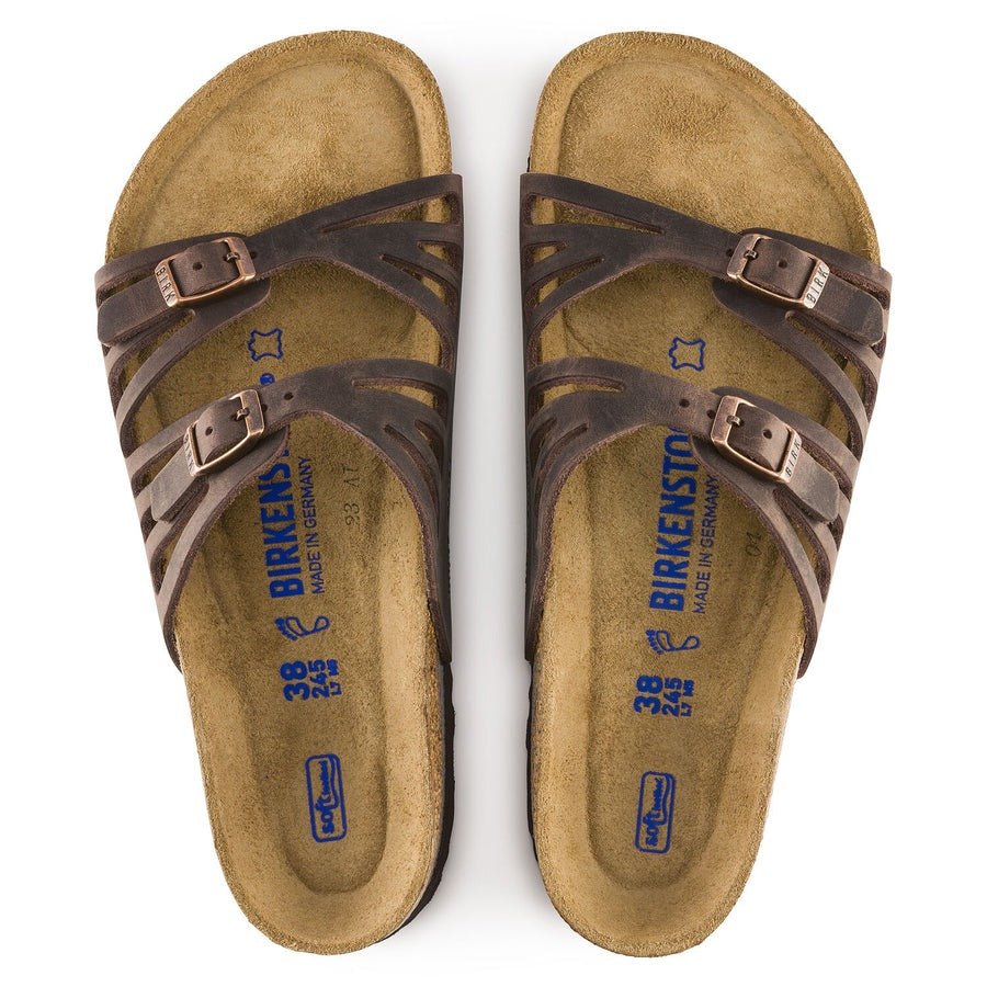 Granada | Soft Footbed | Oiled Leather | Habana Brown - sandals - Birkenstock