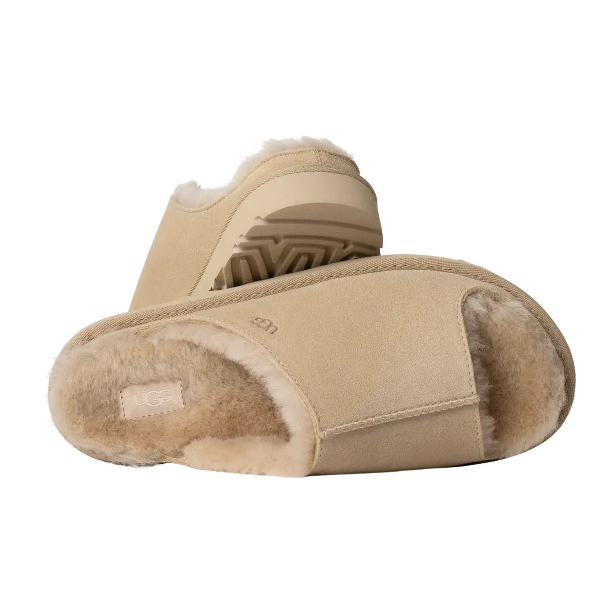 Greenport Slide | Women | Suede/Sheepskin | Sand - Slipper - UGG