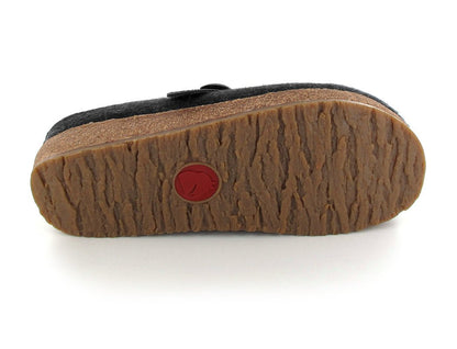 Grizzly Buckle | Charcoal - Slipper - Haflinger