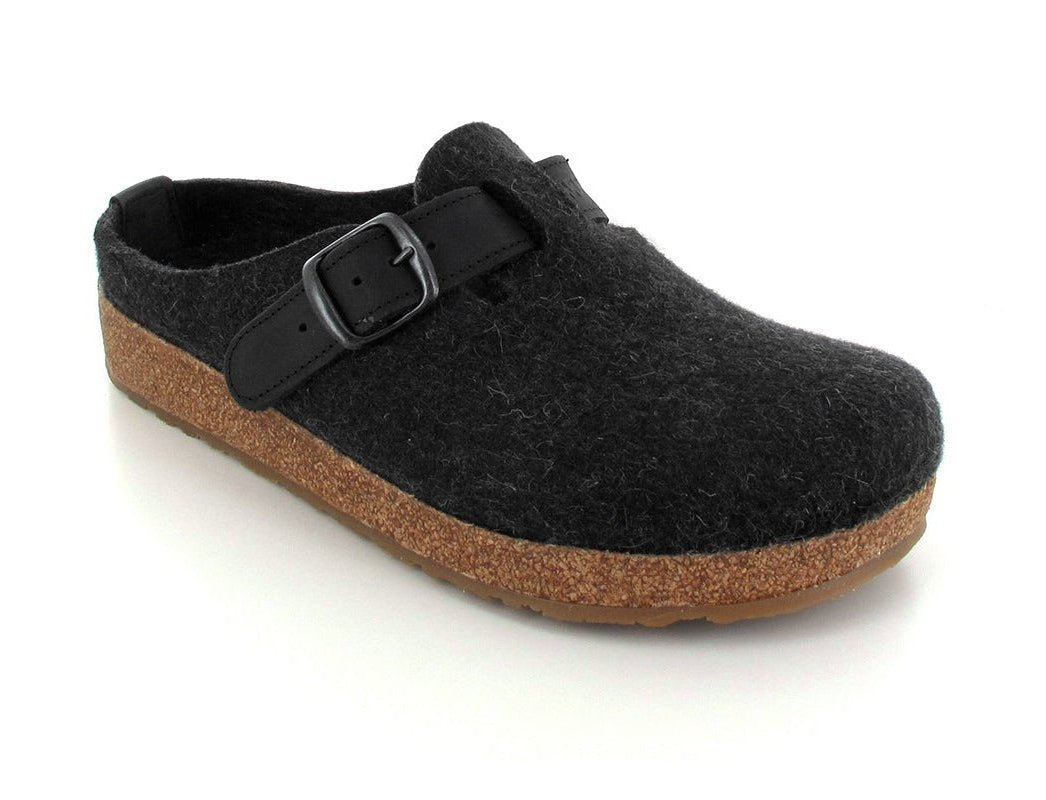 Grizzly Buckle | Charcoal - Slipper - Haflinger