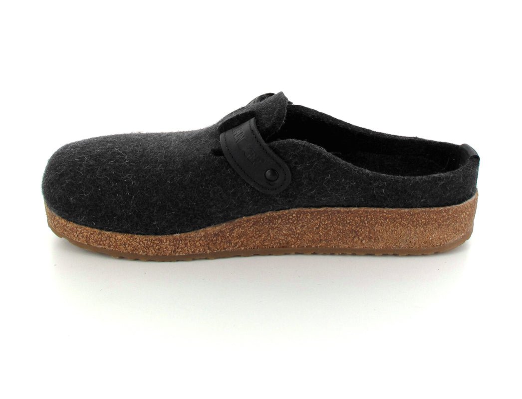 Grizzly Buckle | Charcoal - Slipper - Haflinger