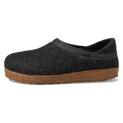 Grizzly Leather Heel GZH | Wool | Charcoal - Slipper - Haflinger