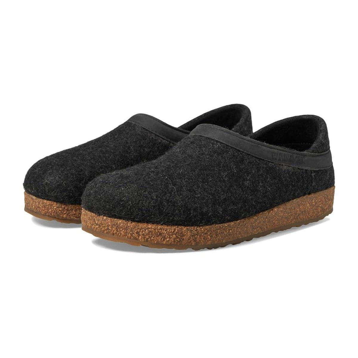 Grizzly Leather Heel GZH | Wool | Charcoal - Slipper - Haflinger