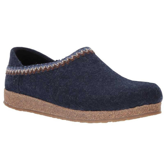 Grizzly Zig Zag | Wool | Captain Blue - Slipper - Haflinger