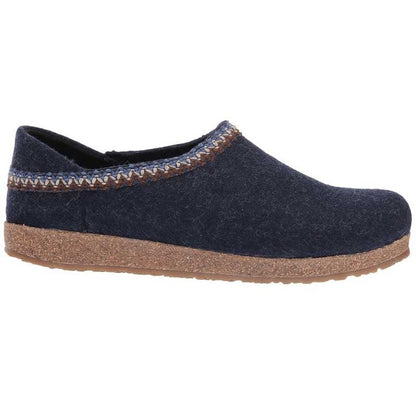 Grizzly Zig Zag | Wool | Captain Blue - Slipper - Haflinger