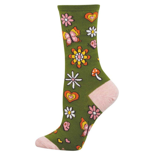 Hazy Daisy | Women | Green - socks - Socksmith