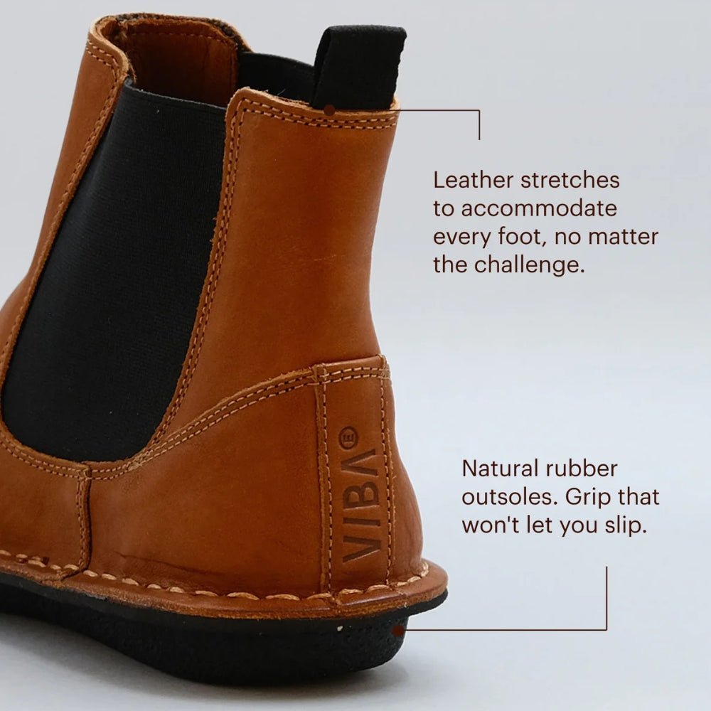 Helsinki | Leather | Cognac - Boot - VIBAe