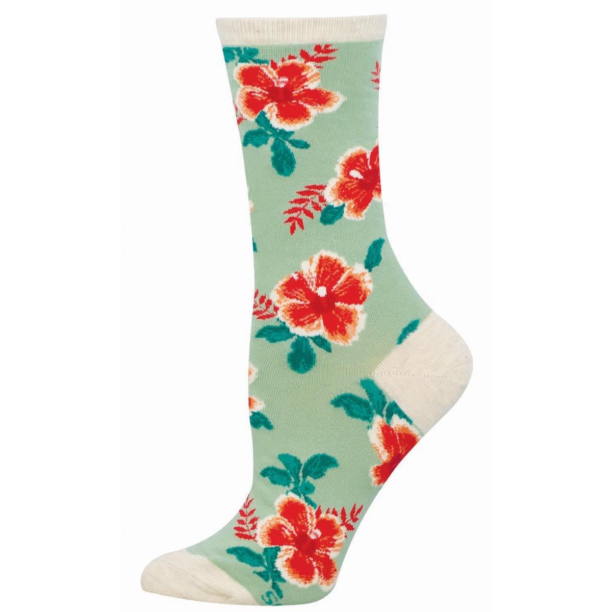 Hibiscus Bloom | Women | Mint - socks - Socksmith