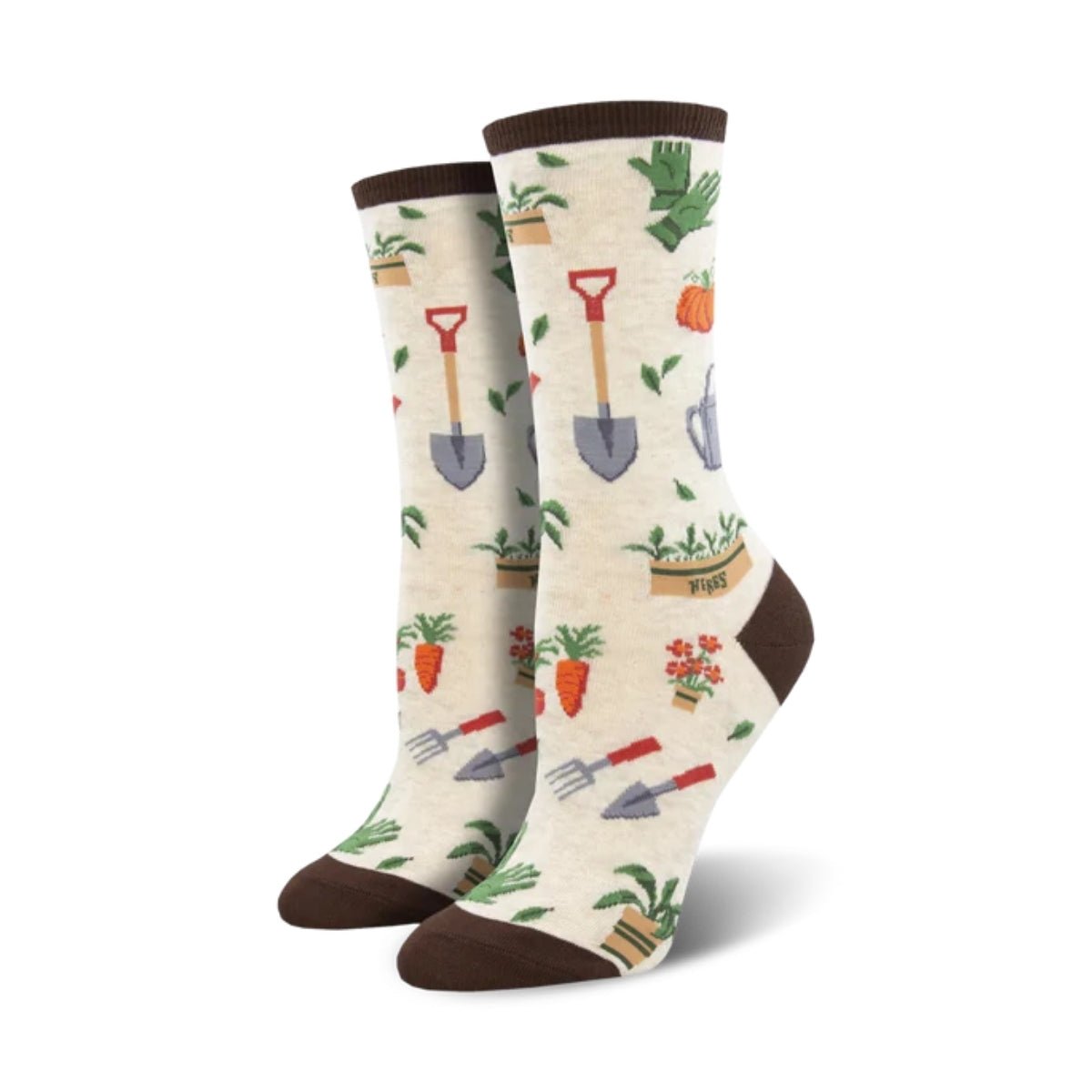 Hoe Down | Women | Ivory Heather - socks - Socksmith