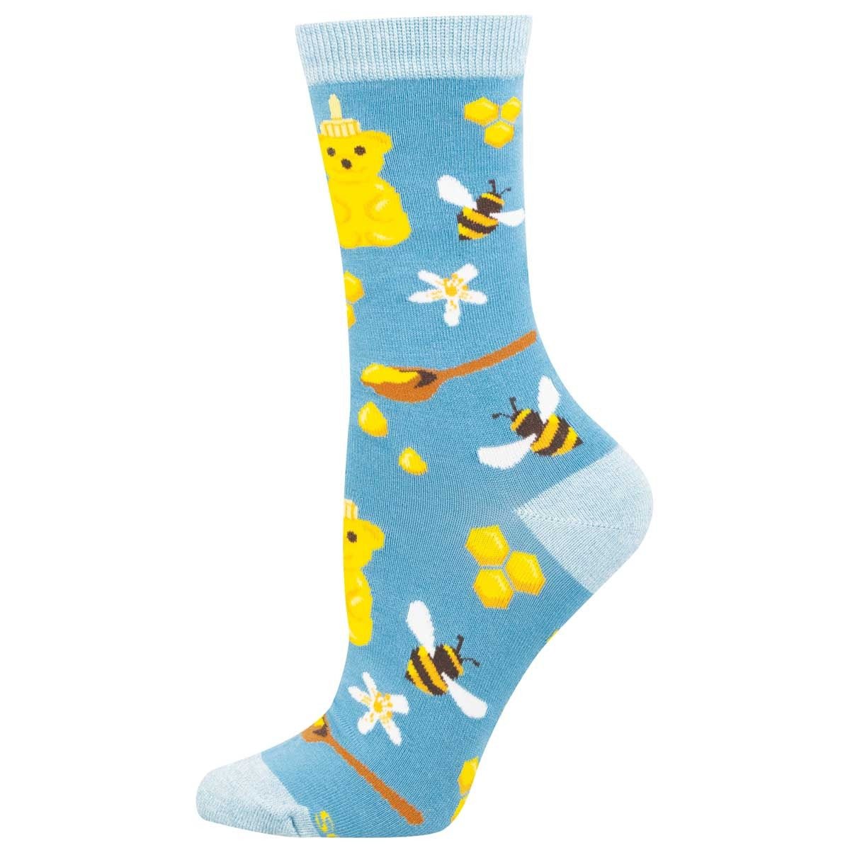 Honey Please | Bamboo | Women | Blue - socks - Socksmith