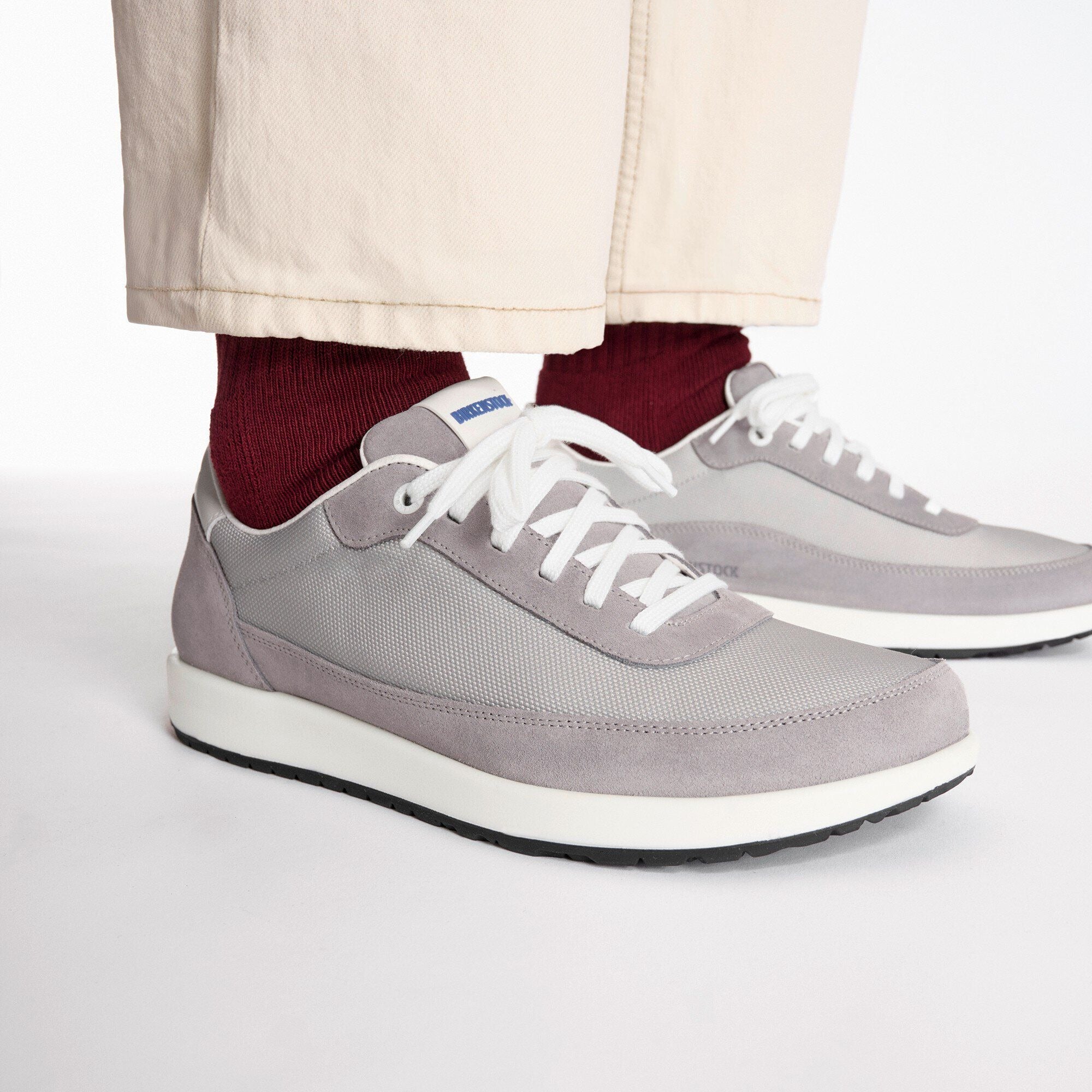 Honnef City | Suede/Textile | Whale Gray/Stone Coin – Birkenstock
