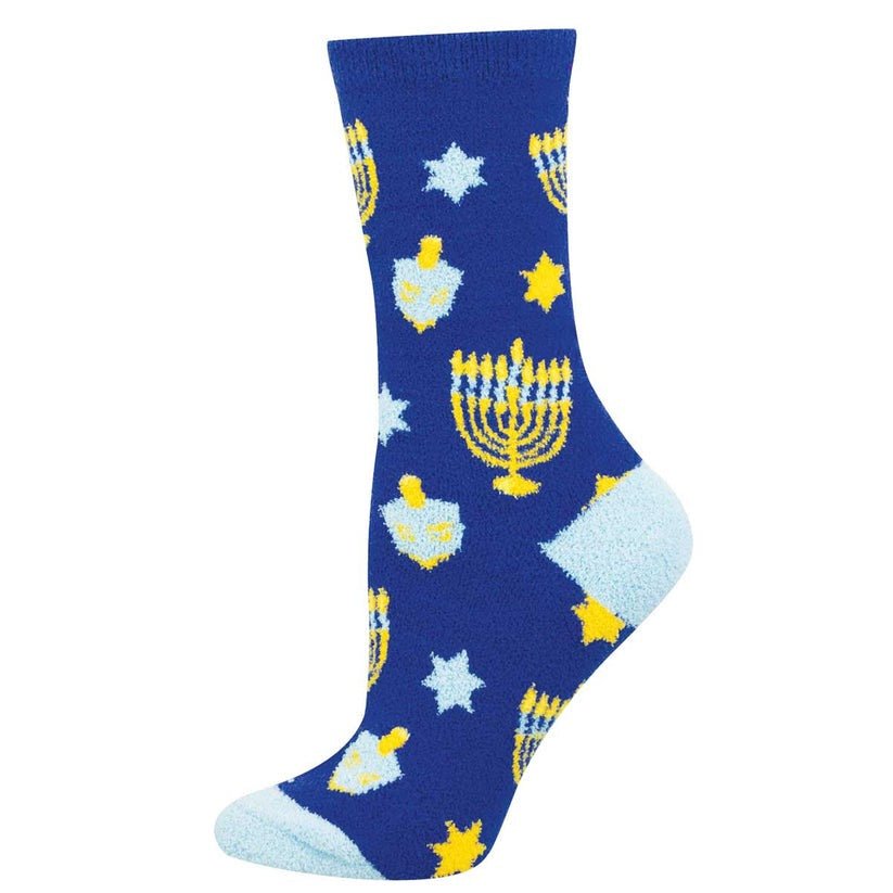 Hooray For Hanukkah | PJ | Women | Blue - socks - Socksmith
