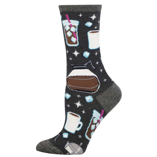 Iced Coffee | Women | Charcoal Heather - socks - Socksmith