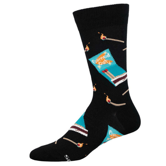 I'm burned Out Yo | Men | Black - Socks - Socksmith