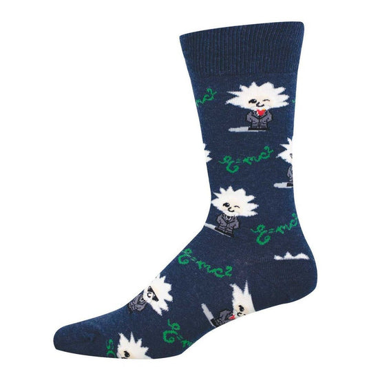 It's a Bitmoji Einstein | Men | Navy Heather - socks - Socksmith