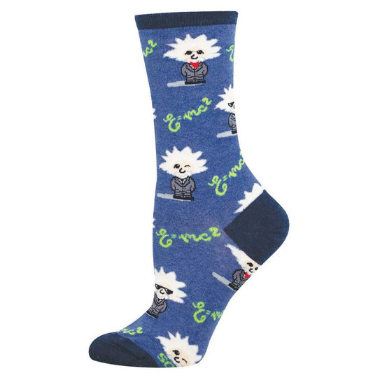 Its a Bitmoji Einstein! | Women | Navy Heather - socks - Socksmith