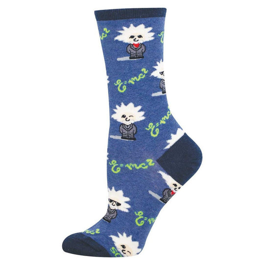 Its A Bitmoji Einstein! | Women | Navy Heather - socks - Socksmith