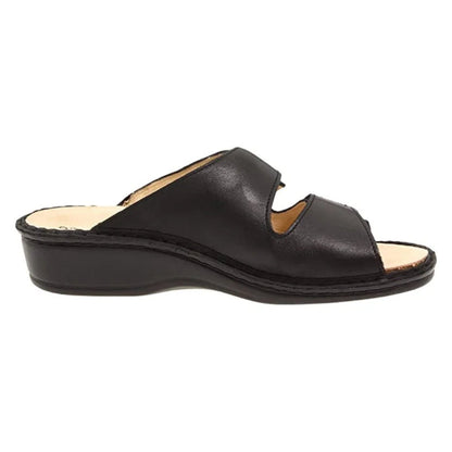 Jamaika | Leather | Black Nappaseda - sandals - Finn Comfort