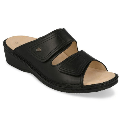 Jamaika | Leather | Black Nappaseda - sandals - Finn Comfort
