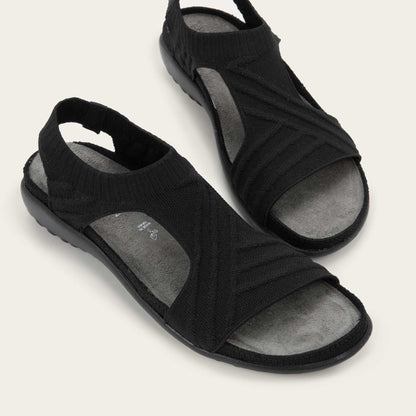 Kawhia | Vegan | Knit | Black - sandals - Naot