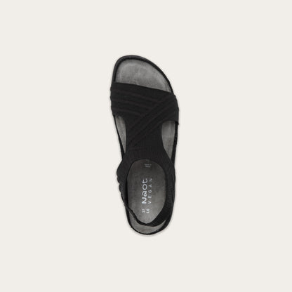 Kawhia | Vegan | Knit | Black - sandals - Naot