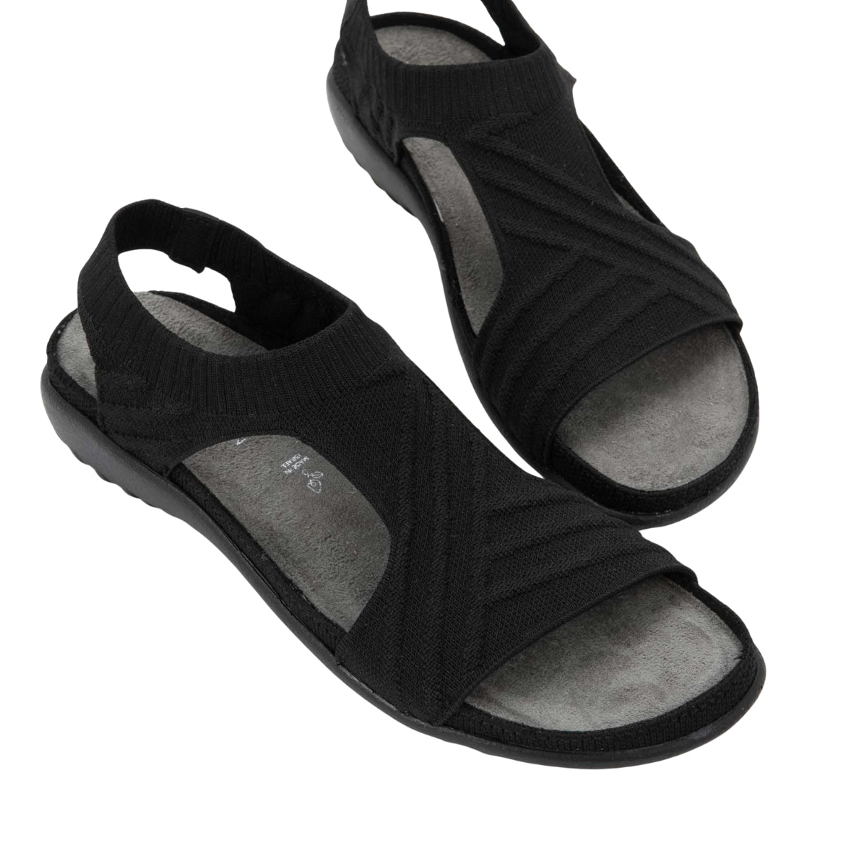 Kawhia | Vegan | Knit | Black - sandals - Naot