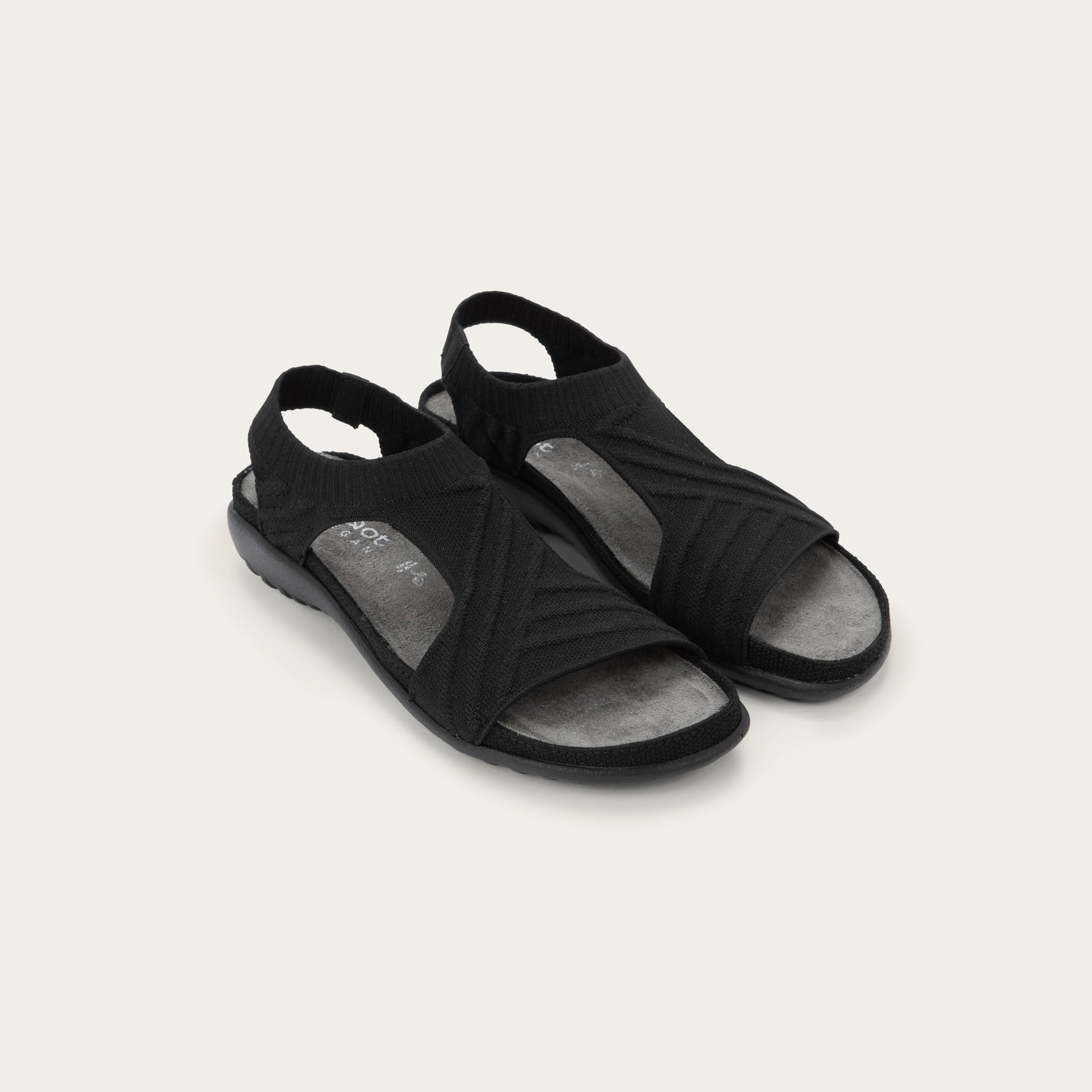 Kawhia | Vegan | Knit | Black - sandals - Naot